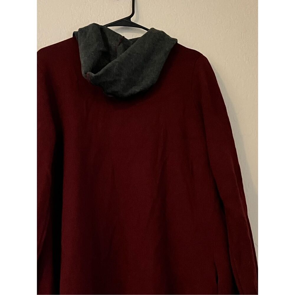 Bnci by black noir wool blend red hooded sweater M - Picture 5 of 6